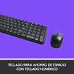 Combo Logitech MK220 Teclado Compacto Mouse Inalámbrico 2.4GHz + Pad Mouse Antideslizante S