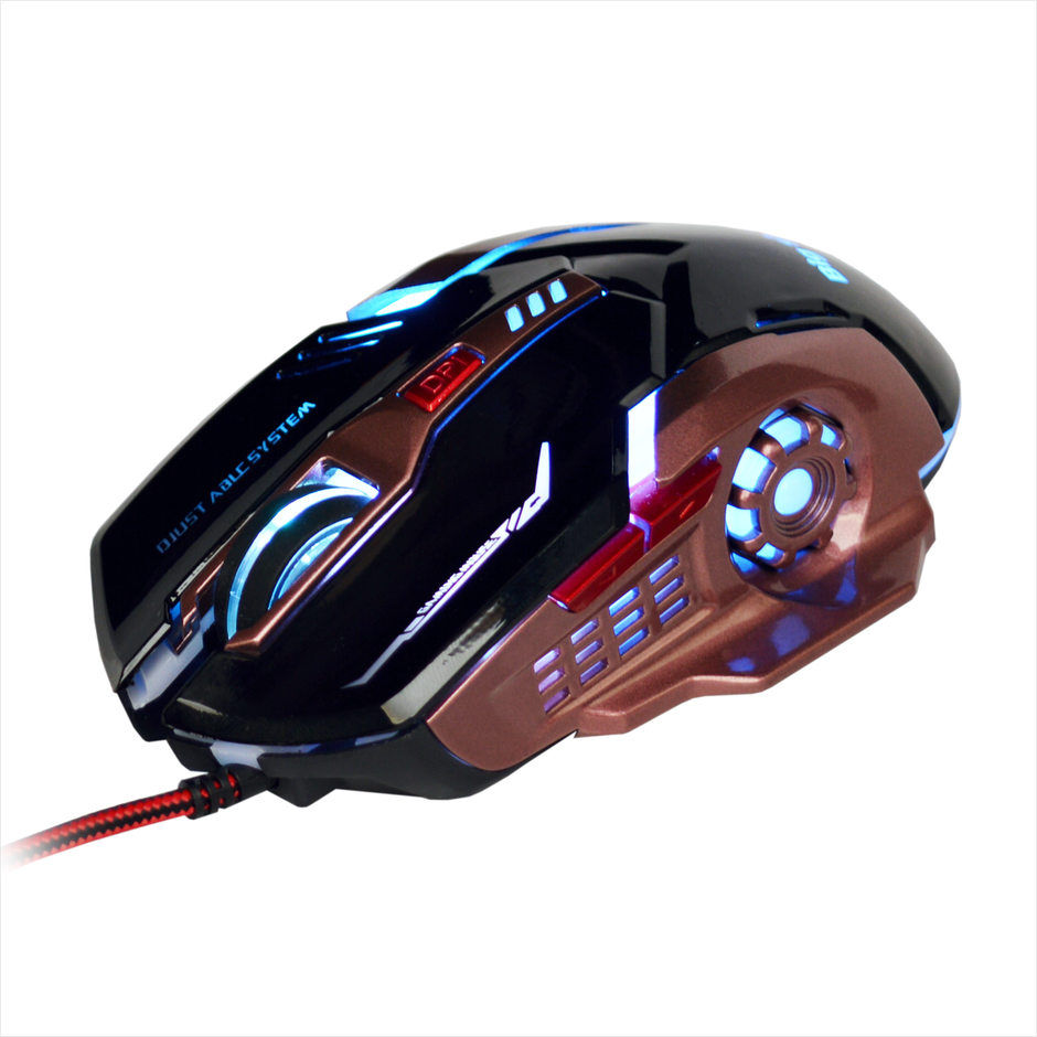 Mouse Gamer Usb 7 Botones Star Tec G6, 800/1200/1600/2400dpi N3