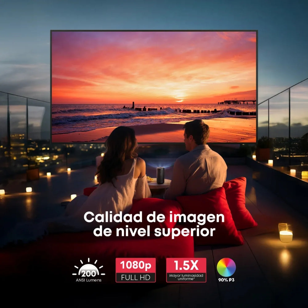 Proyector Portátil Nebula Capsule 3 Láser 1080p 200 Lumens ISO Hasta 120” Google TV Batería Dolby Digital