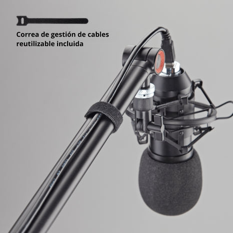 Soporte/Brazo Universal Slim Articulado para Micrófono TechGo SPMC-03