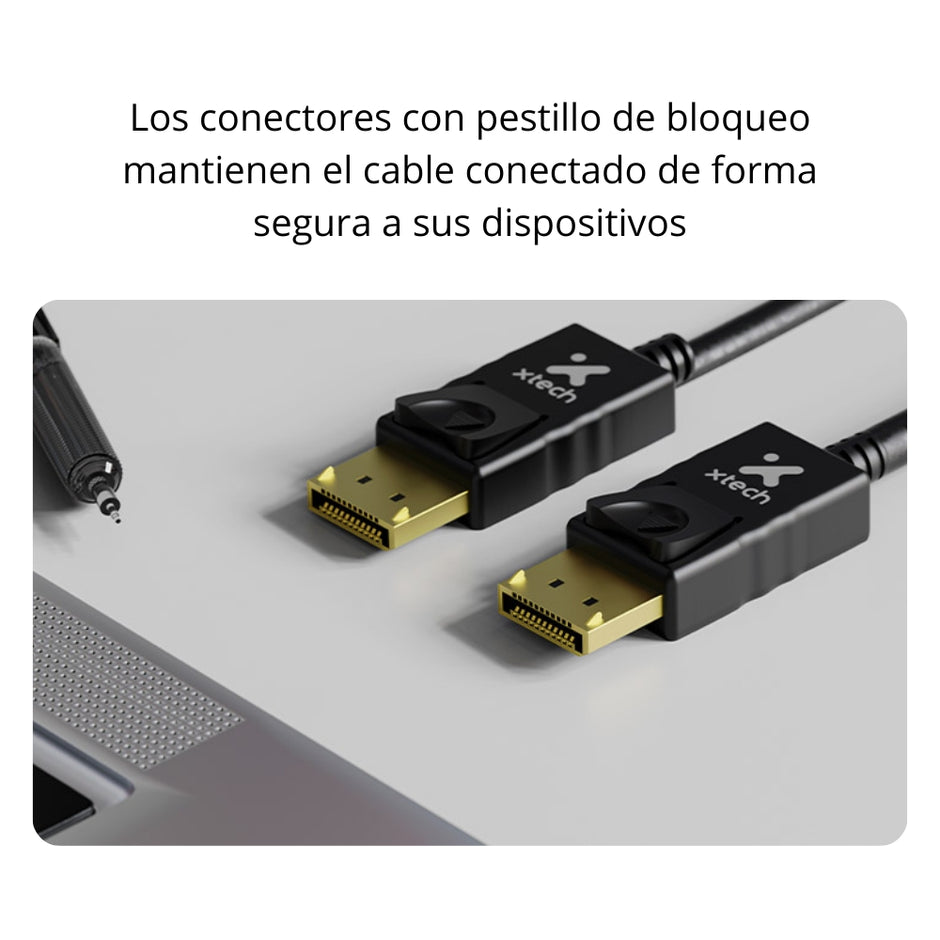 Cable Displayport Macho a Macho Xtech XTC-379 1.8m 4K