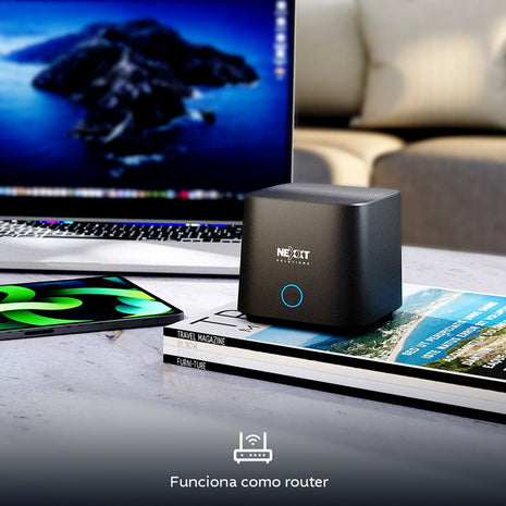 Pack x3 Router Nexxt Bolt Ac1200, Wi-fi 5, Tecnología Mesh, Compatible Google Home / Alexa / Siri, Negro