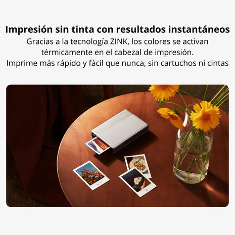 Impresora Fotográfica Xiaomi Portable Photo Printer 1S ZINK Bluetooth 5.2, Fotos Adhesivas 50x76mm - Blanco