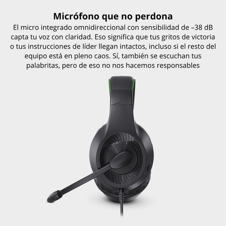 Diadema Gamer T-Dagger Geeraz T-RGH113 Microfono Conector 3.5 mm - Negro