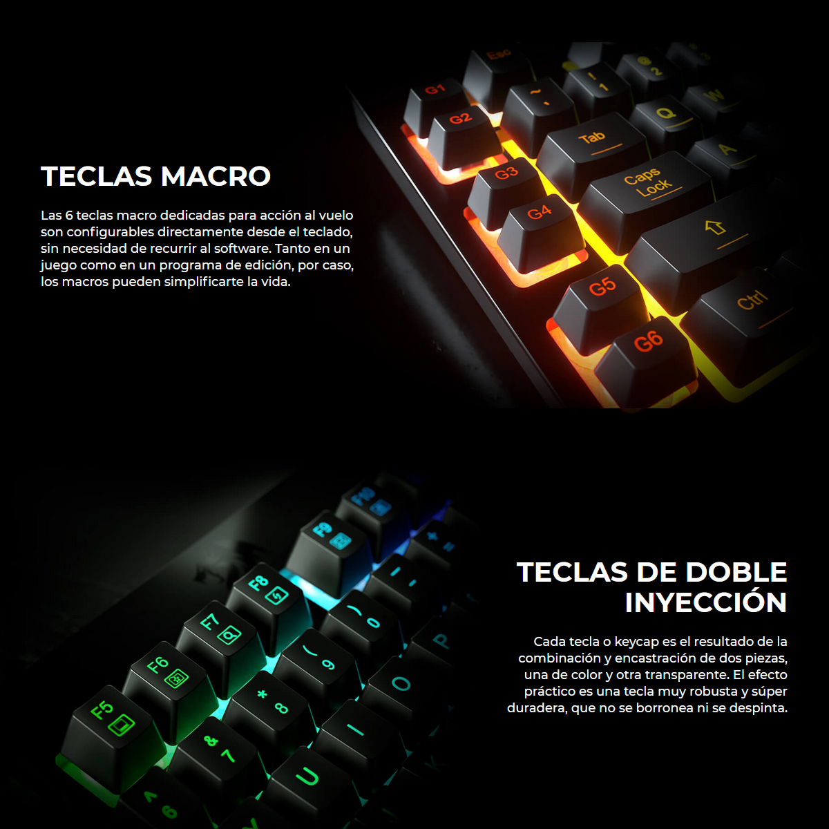 Combo Gamer Teclado Membrana Redragon Shiva K512RGB + Mouse Centrophorus2 M601RGB 7200 DPI Pesas