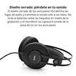 Audífonos de Estudio AKG K52 Profesionales Cerrados Monitoreo 40mm 18Hz-20kHz Cable 2.5m - Negro Mate