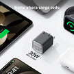 Cargador Anker Nano A2147 USB-C Power Delivery 30W Carga Rápida para iPhone, Android y iPad Negro