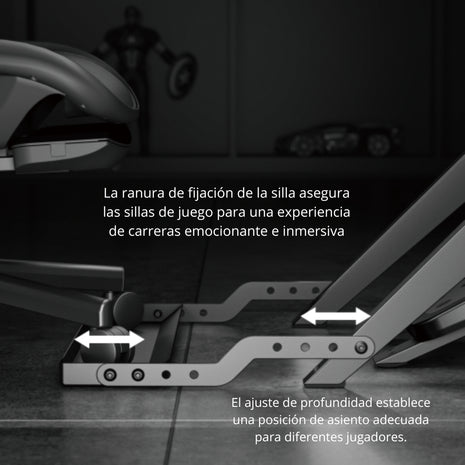Soporte Universal Plegable para Simulador Timón y Palanca TechGo SPTG-05, Compatible Logitech y +