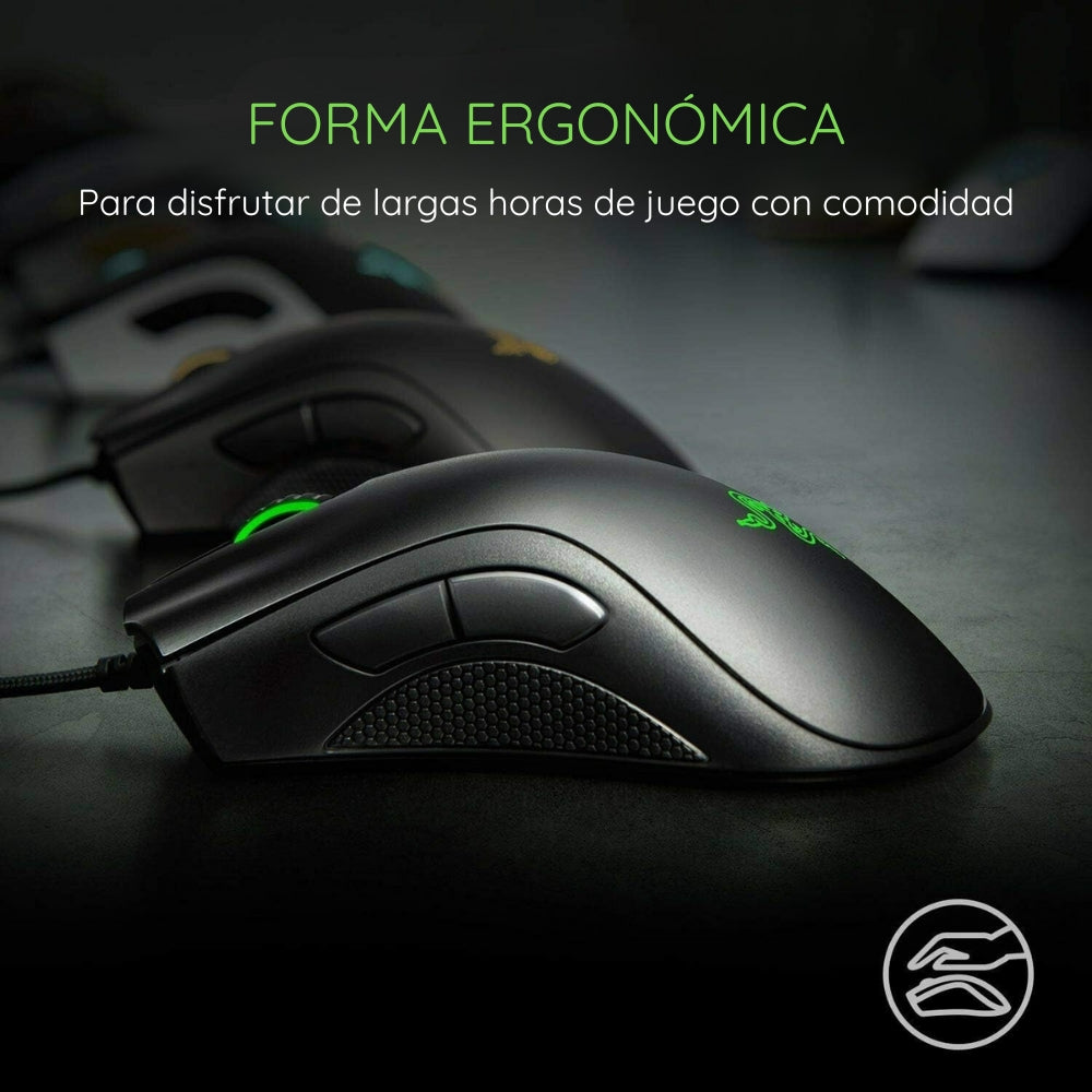 Razer DeathAdder Essential Mouse Gamer Alámbrico 6400 DPI Ergonómico para Diestros - 5 Botones Programables - Negro