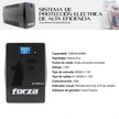 UPS Interactiva Forza SL-1011UL 1000VA 600W con 8 Tomas LCD Táctil AVR y USB