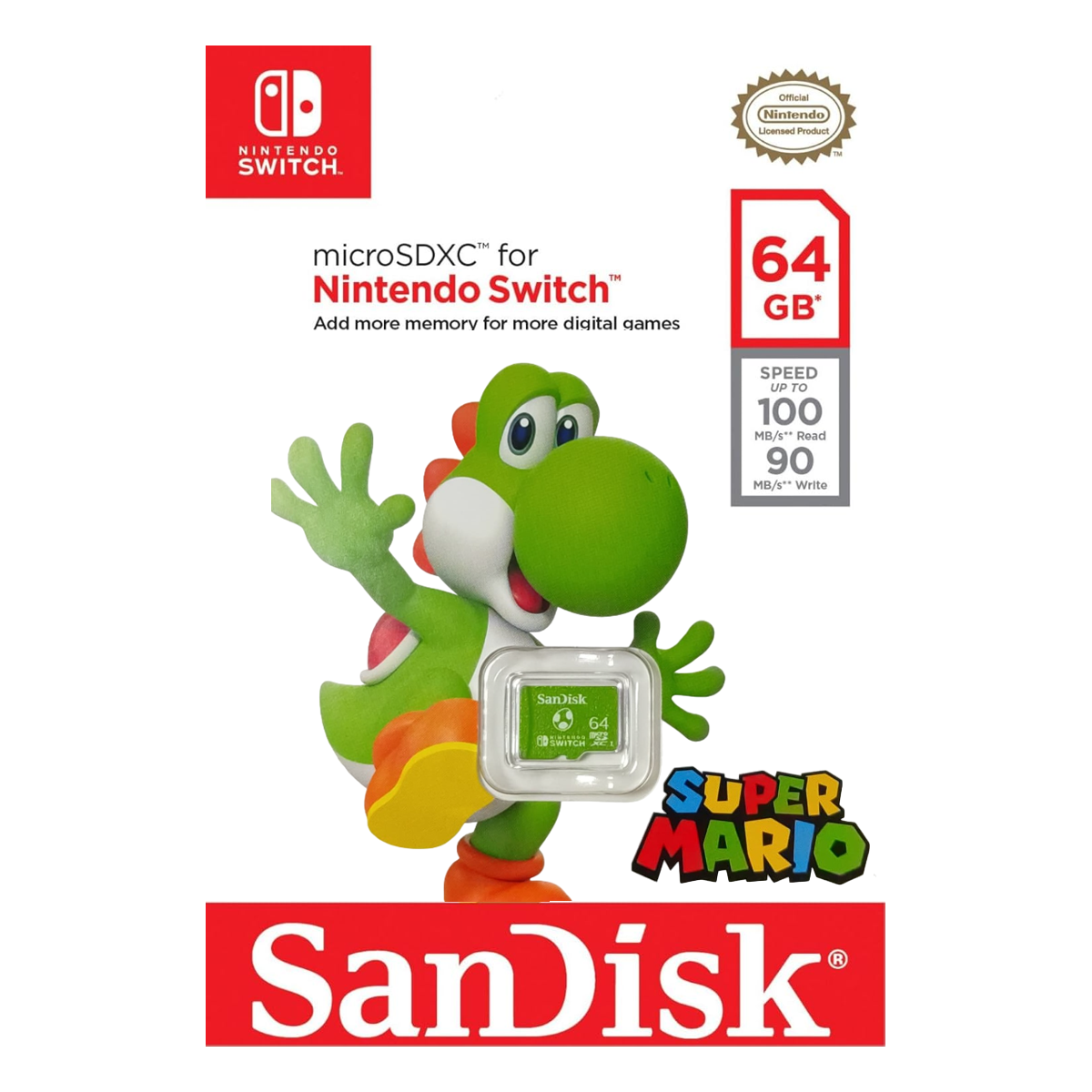 Memoria Micro SD 64GB SanDisk microSDXC UHS-I con Licencia Oficial Nintendo Switch