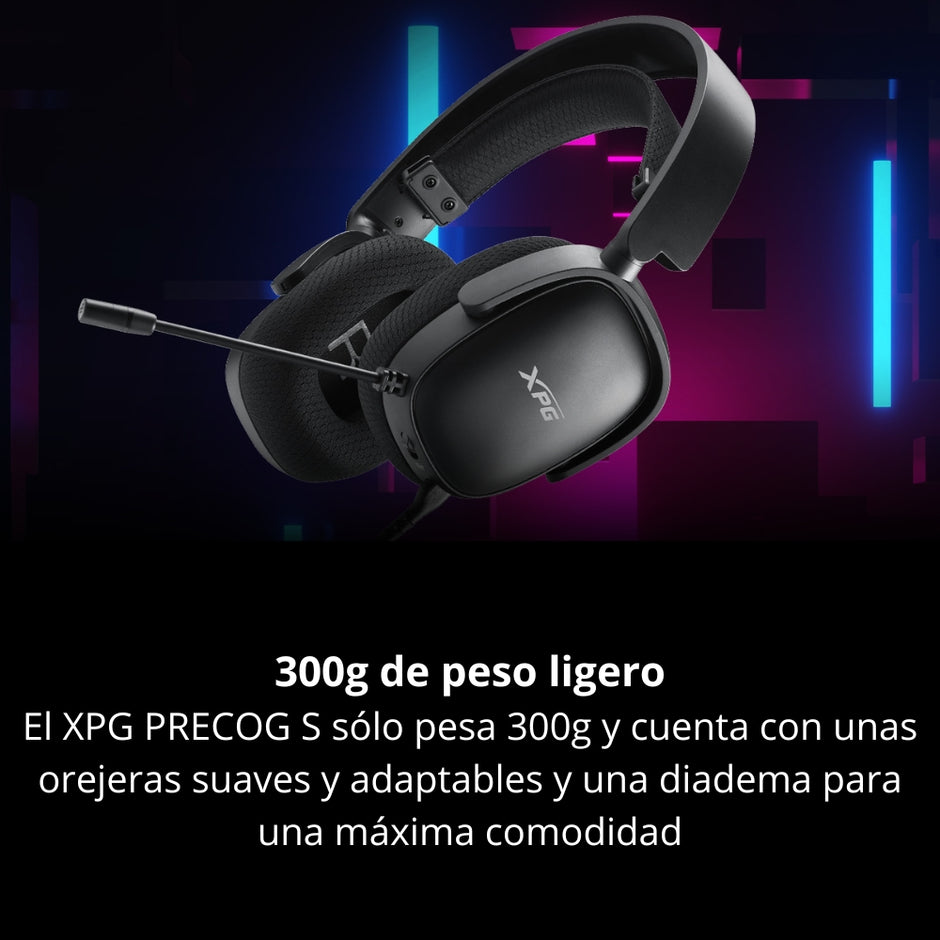 Diadema Gamer Alámbrica XPG Precog S para Xbox, PS4, PC con Micrófono y Conexión 3.5mm