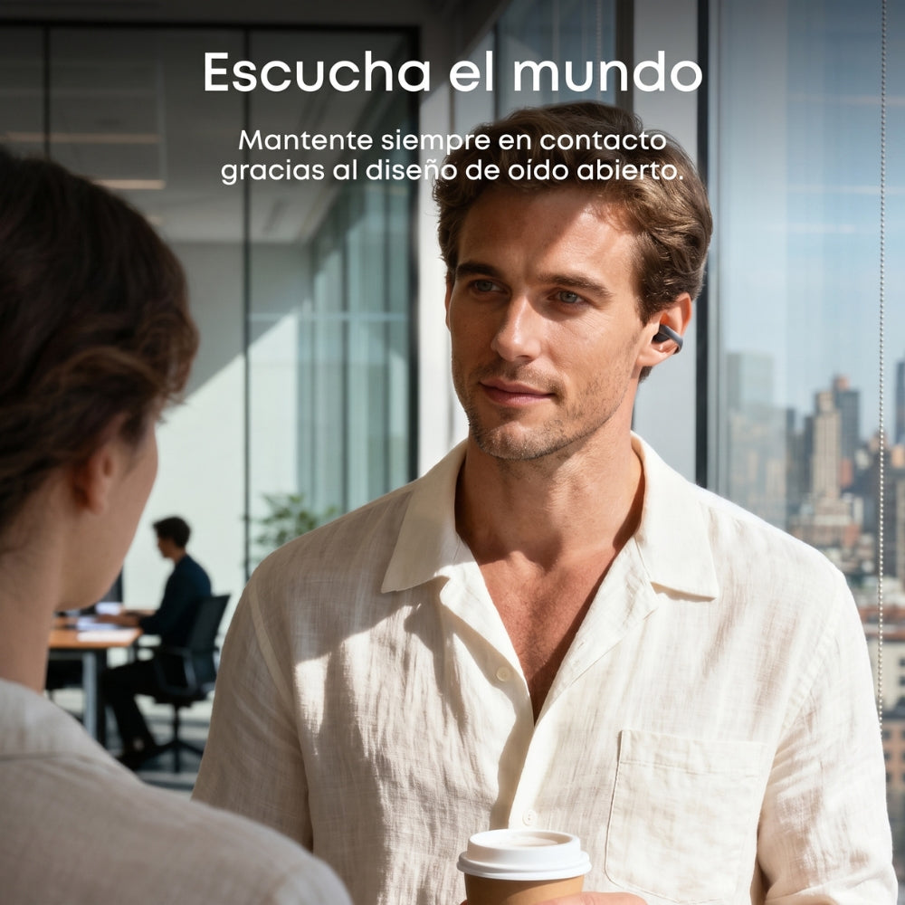Audífonos Inalámbricos Soundcore AeroClip Open-Ear Bluetooth 5.4 IP55 Hasta 32H con IA Negro