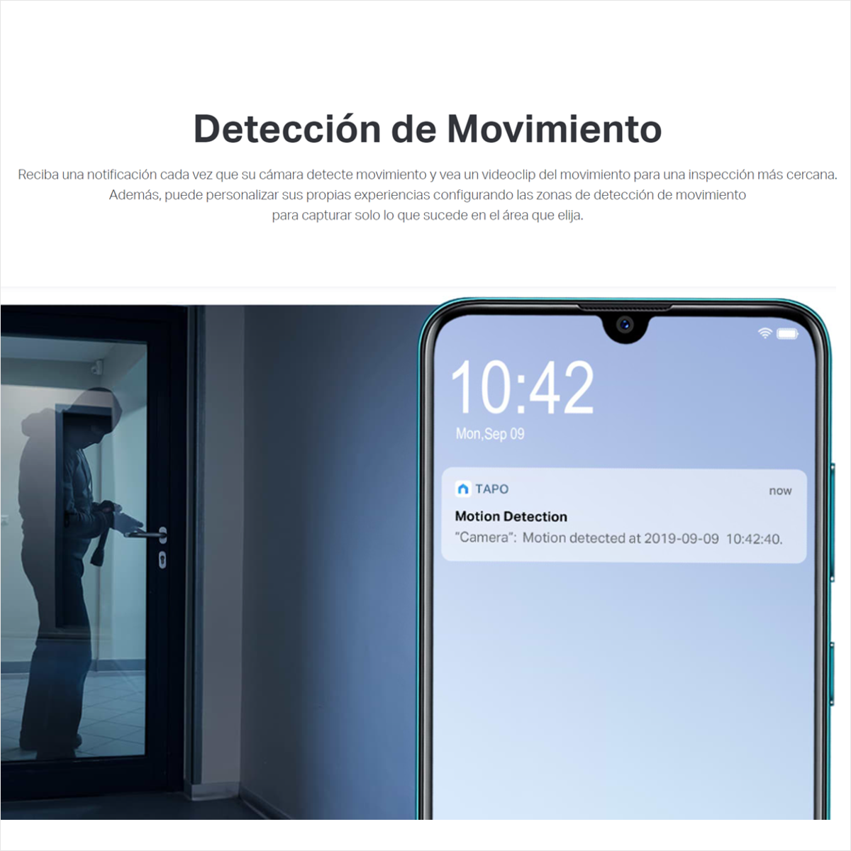 Cámara WiFi TP-Link Tapo C110 2K 3MP Visión Nocturna Alarma con Luz y Sonido + Micro SD 128GB