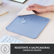 Mouse Pad Logitech Studio Series Superficie Suave Repelente Líquidos Base Goma 23x20cm - Azul