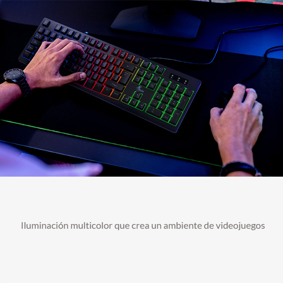 Xtech XTK-531S Combo Gamer Teclado y Mouse USB con Retroiluminación LED y 6400 DPI