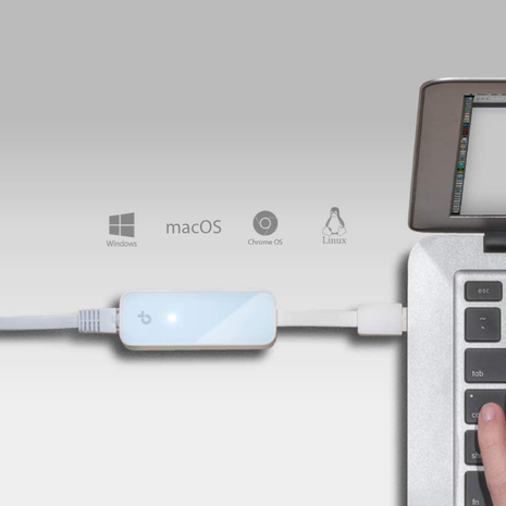Tp-link, Adaptador De Red Usb 2.0 A Ethernet 100mbps, Ue200