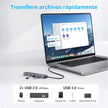 Hub USB-C Anker 5 en 1 con HDMI 4K, USB-A 3.0, 2 USB-A 2.0 y Power Delivery 90W Gris