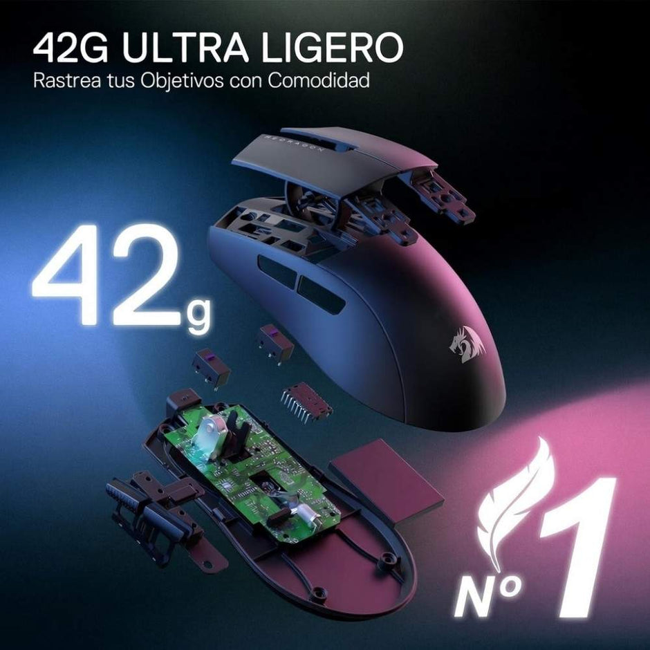 Mouse Redragon Ultra Light K1ng M724 1k Hz Negro Cableado