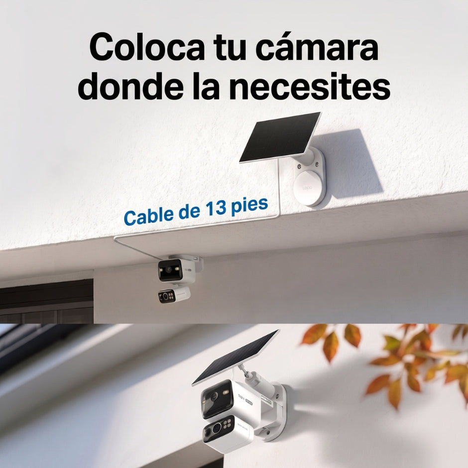Cámara de Seguridad Wi-Fi TP-Link Tapo C645D Kit Doble Lente 2K Pan/Tilt 360° Solar Batería 10000mAh IP65
