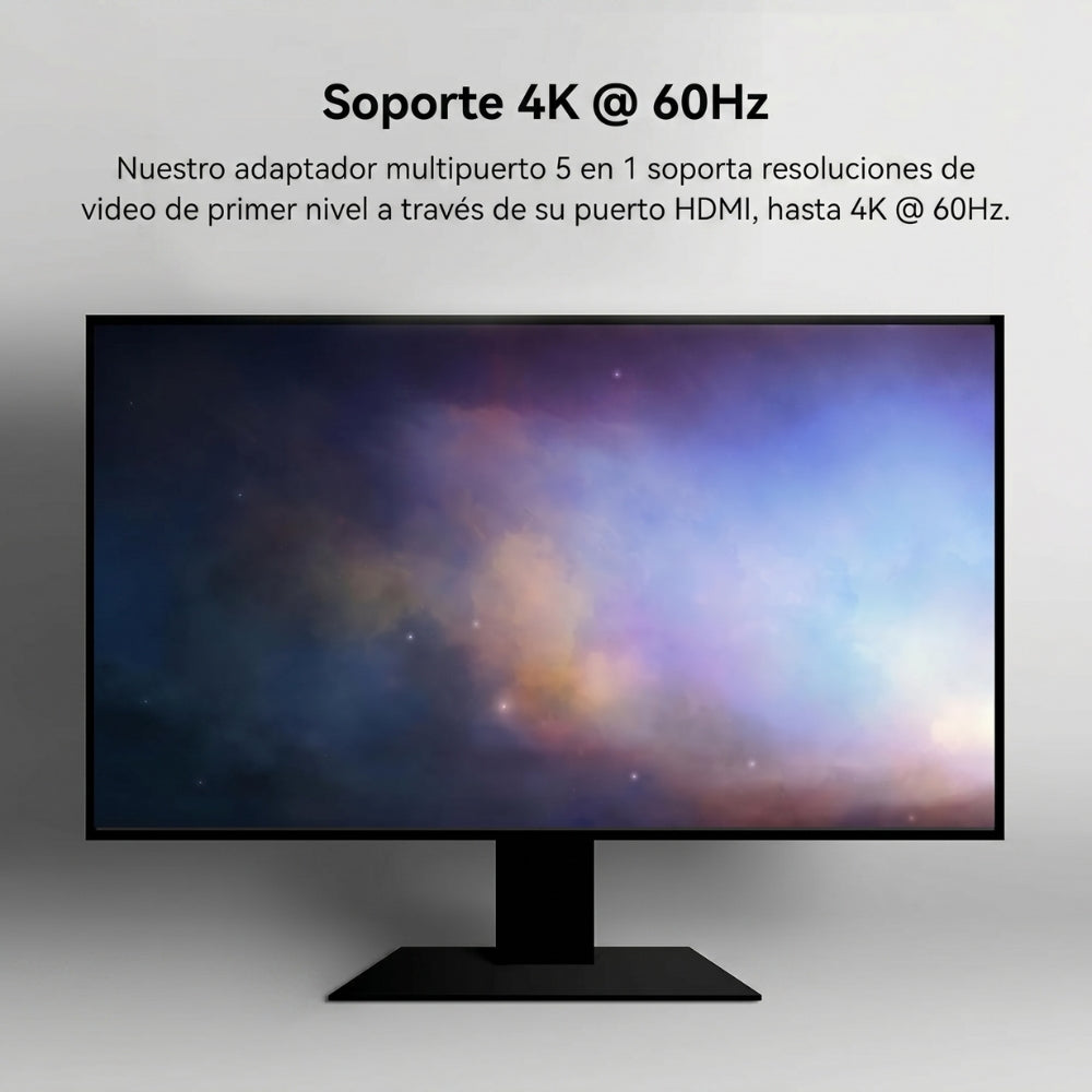 Adaptador Belkin INC008TTBK USB-C 5 en 1 con HDMI RJ45 2 USB-A y USB-C Hub Multiport para Laptop