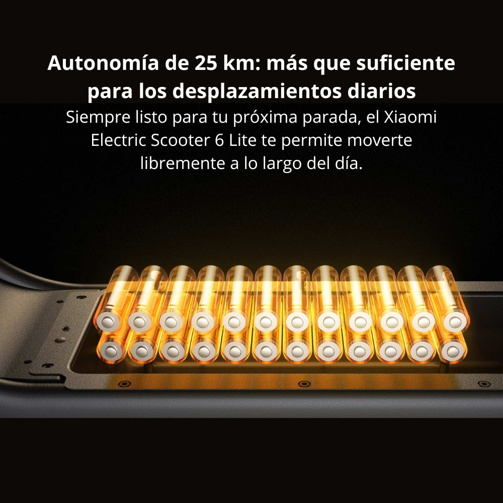 Patineta Eléctrica Xiaomi Scooter 6 Lite Llantas 10” Max 500W Alcance 25km Suspensión Frontal E-ABS IPX4