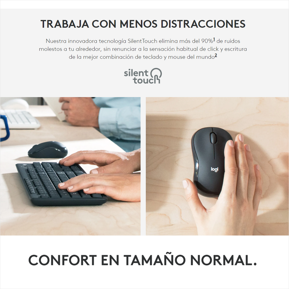 Logitech Mk295, Combo Inalámbrico Silencioso Teclado Y Mouse