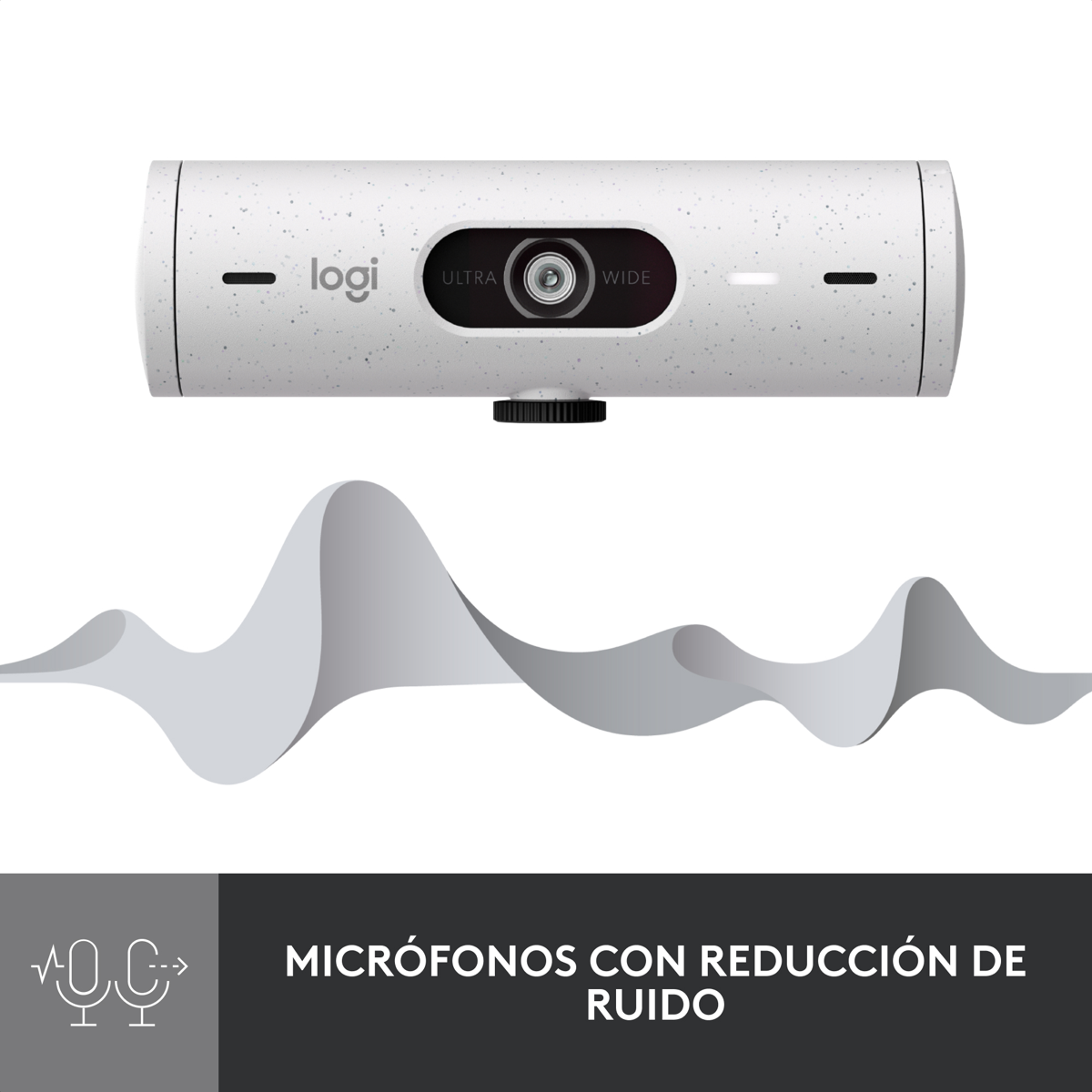 Cámara Web Full Hd Logitech Brio 500 / Rightlight 4 Con Hdr - Blanco