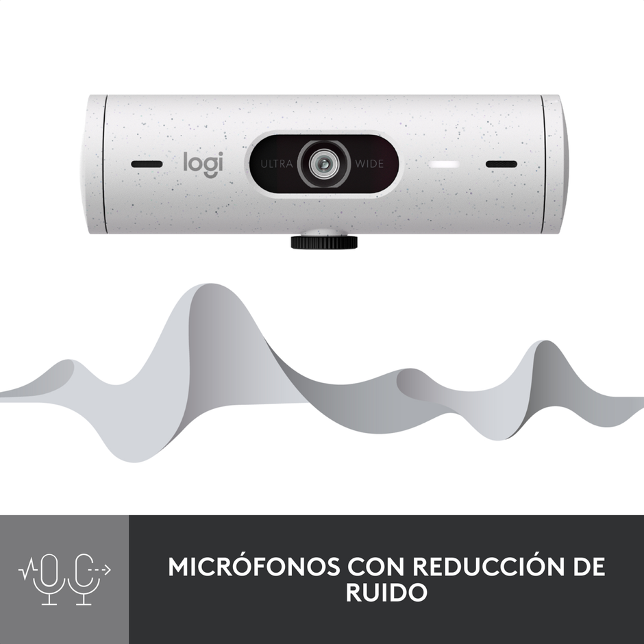 Cámara Web Full Hd Logitech Brio 500 / Rightlight 4 Con Hdr - Blanco