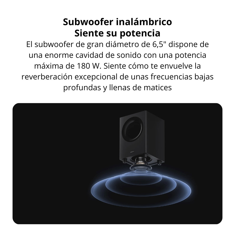 Barra de Sonido Xiaomi Soundbar Pro 2.1ch Bluetooth con Subwoofer Inalámbrico y Dolby Audio