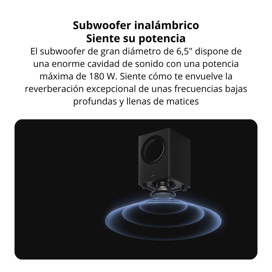 Barra de Sonido Xiaomi Soundbar Pro 2.1ch Bluetooth con Subwoofer Inalámbrico y Dolby Audio