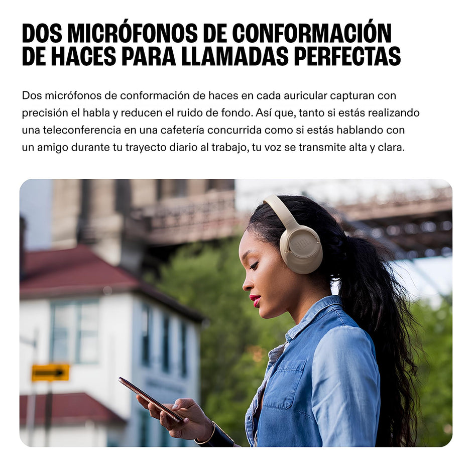 Audífonos Diadema Inalámbrica JBL Tune 730BT Bluetooth 6.0 Multipunto Sonido Pure Bass Batería 76h - Azul