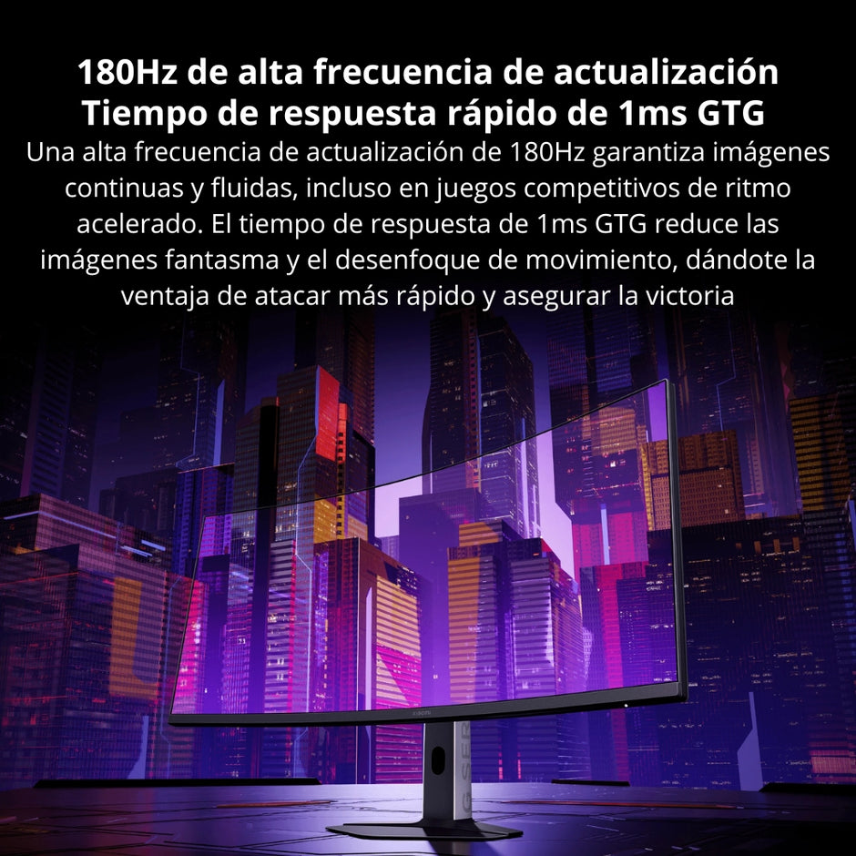 Combo Monitor Gamer Curvo Xiaomi G34WQi 34 Pulgadas WQHD 180 Hz 1 ms + Brazo TECHGO SPMG-1101 Blanco