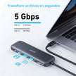 Hub USB-C 5 en 1 Anker 332 con HDMI 4K, 2 USB-A, USB-C y Power Delivery 100W para Laptop