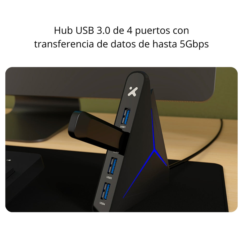 Combo Teclado, Mouse, Pad Mouse y Hub USB Xtech XTK320S