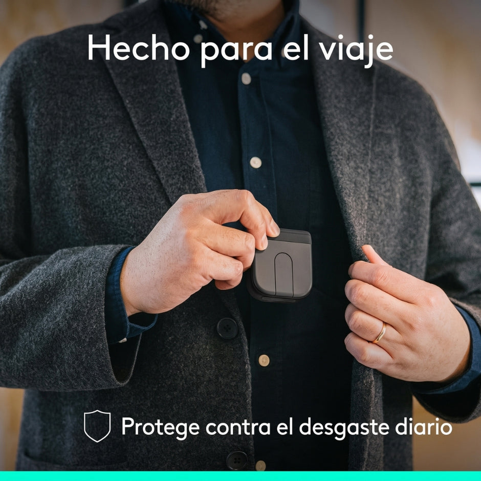Mouse Inalámbrico Ultraportátil Logitech Mobi Fold Diseño Plegable Bluetooth 4000 DPI Smart Scroll - Grafito