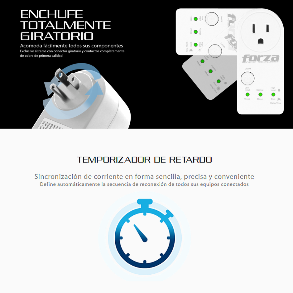 Protector De Voltaje 110/120v Forza Fvp-1201b Zion-2k10