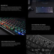 Teclado Gamer Mecanico Redragon Horus TKL Alambrico Bajo Perfil Switch Red - Negro