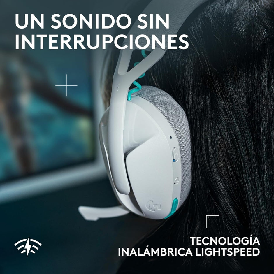 Audífonos Diadema Gamer Inalámbrica Logitech G321 LIGHTSPEED Bluetooth Flip-to-Mute PC/PS5/Switch - Blanco