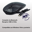 Mouse Inalámbrico Diseño Ultra Delgado, Slim Tipo Mac Negro