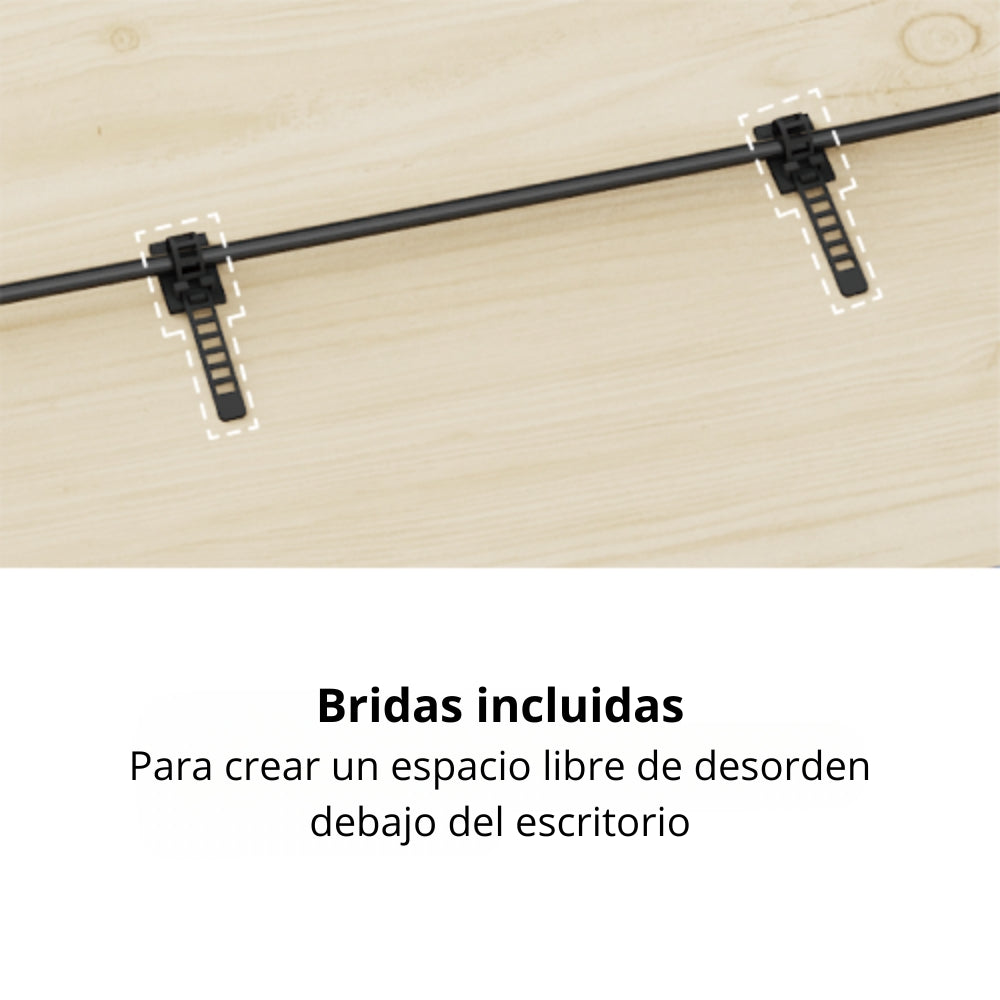 Escritorio Eléctrico de Altura Ajustable TechGo DMTB3-CA Diseño Ergonómico y Moderno - Rústico