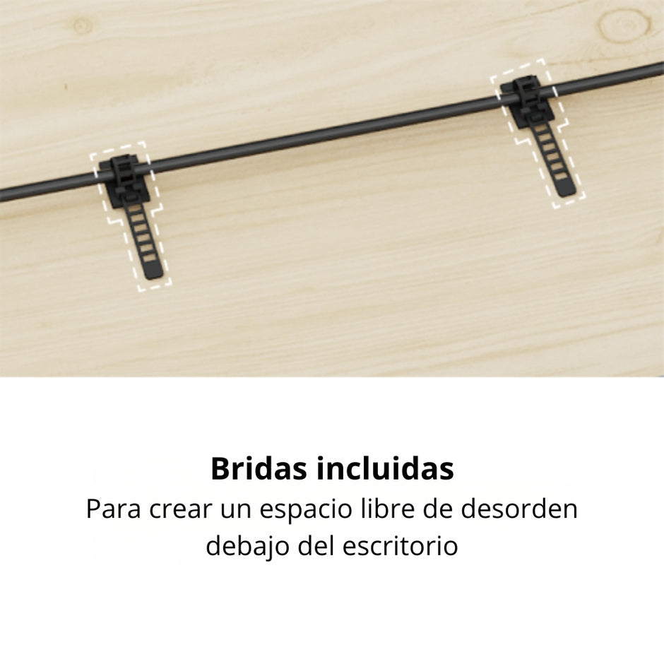 Escritorio Eléctrico de Altura Ajustable TechGo DMTB3-CA Diseño Ergonómico y Moderno - Rústico