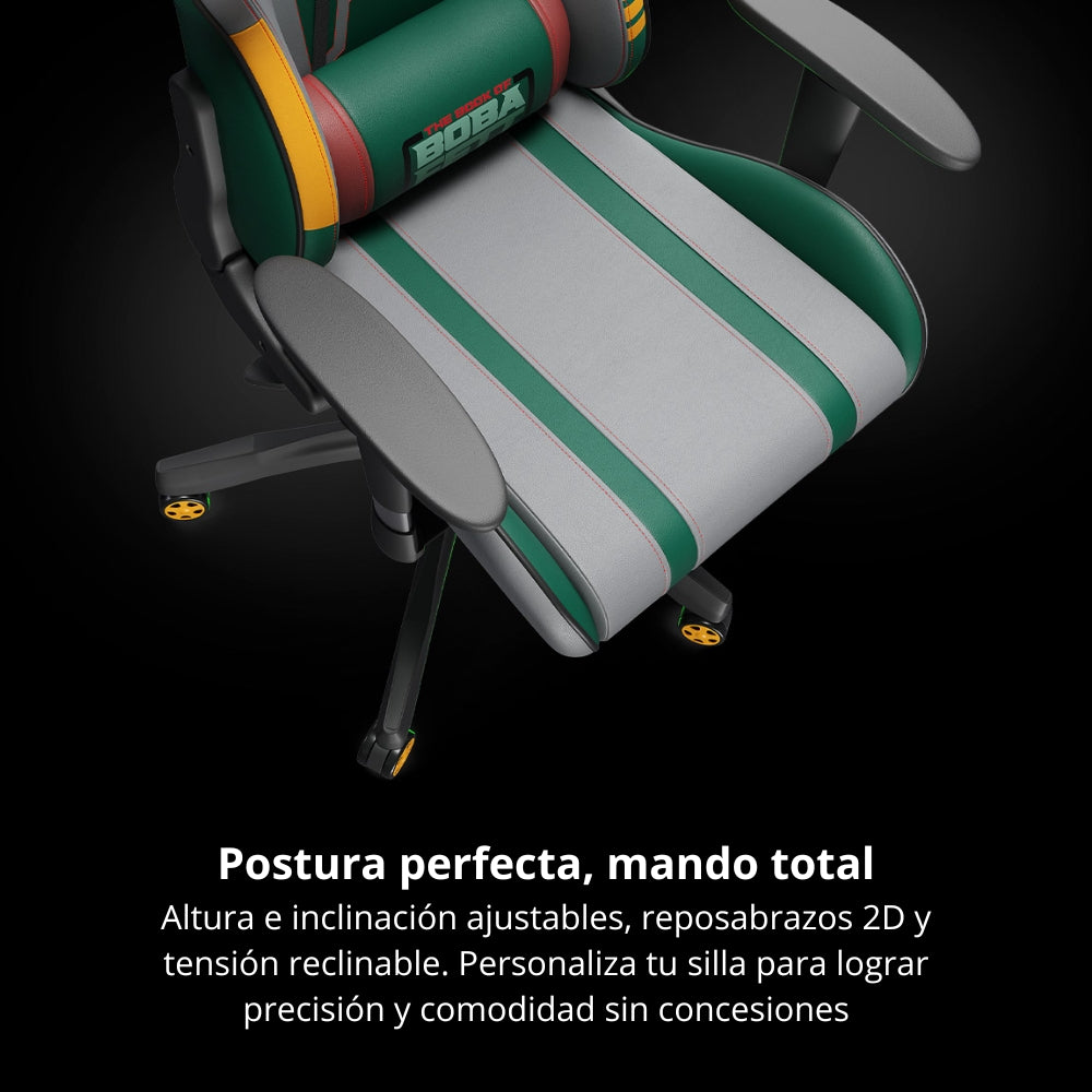 Silla Gamer Profesional Primus Thronos 103T Boba Fett Edición Especial Star Wars Ergonómica Reclinable 2D