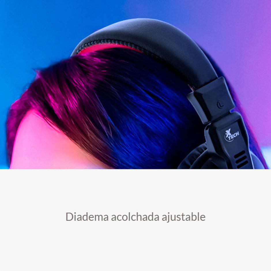 Xtech XTH-500 Audífonos Gamer Estéreo con Micrófono y Conexión Dual 3.5 mm