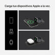 Cargador Inalámbrico Belkin 2 en 1 Magnetic Travel Pad Qi2 WIZ026ttBK 15W iPhone AirPods Carga Rápida