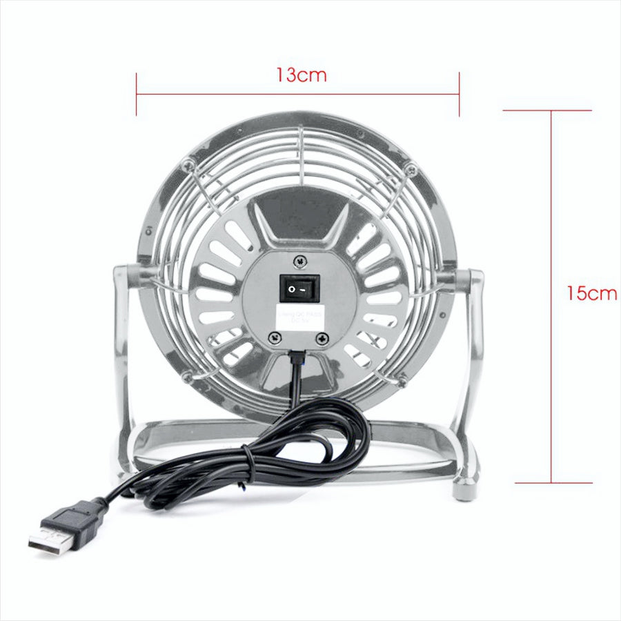 Ventilador Usb Portátil, Ajustable Ligero Silencioso, Gris