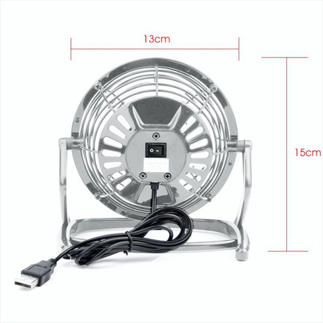 Ventilador Usb Portátil, Ajustable Ligero Silencioso, Gris