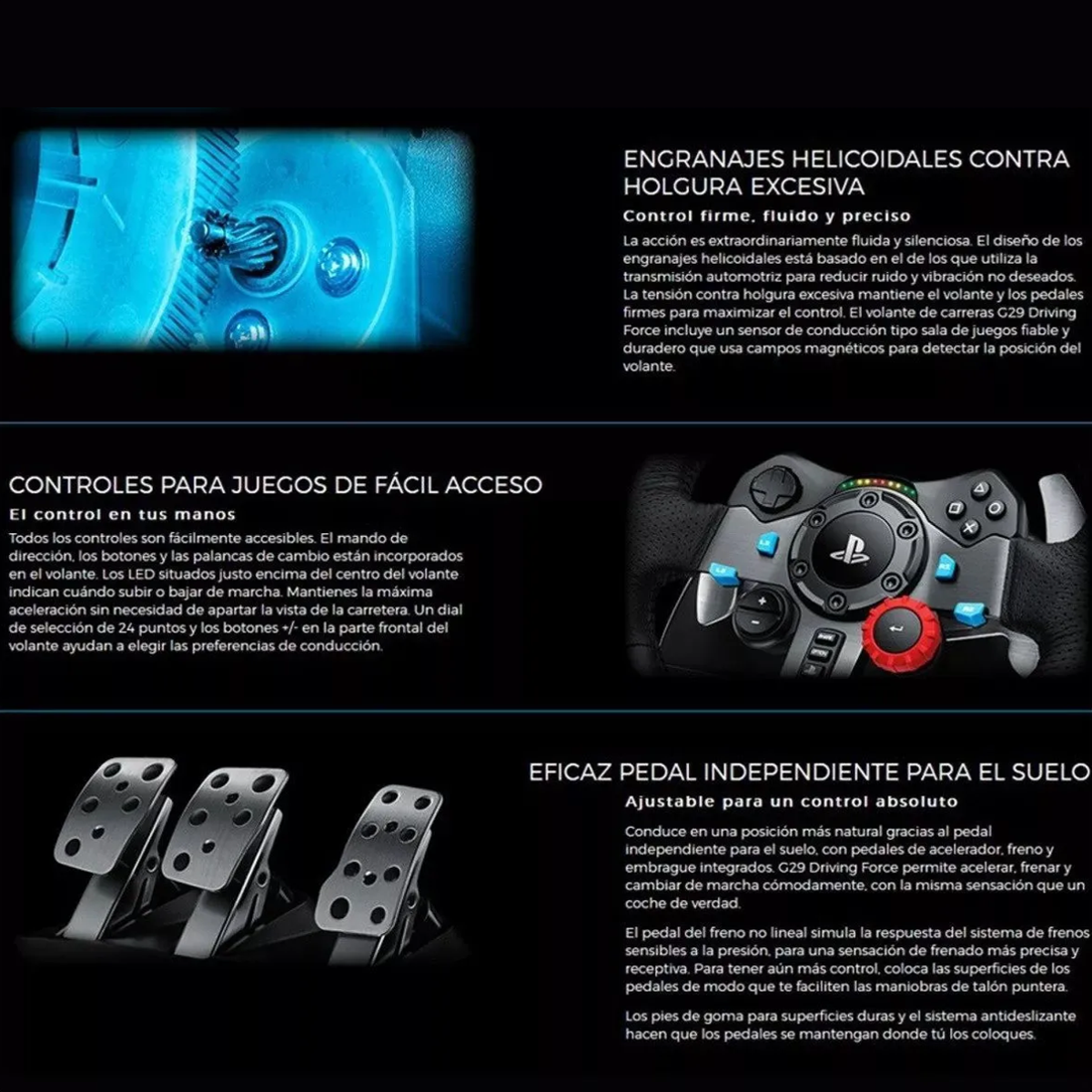 Combo Timón Logitech G29 SE Driving Force PS5/PS4/PC Force Feedback + Palanca de Cambios Shifter