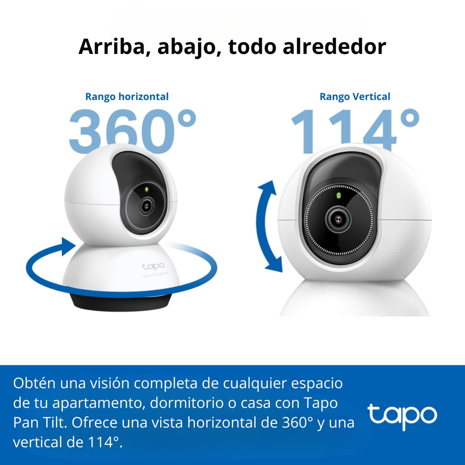 Cámara Wifi, 3K 5MP, Ai Audio Pan / Tilt, TP-Link Tapo TC74