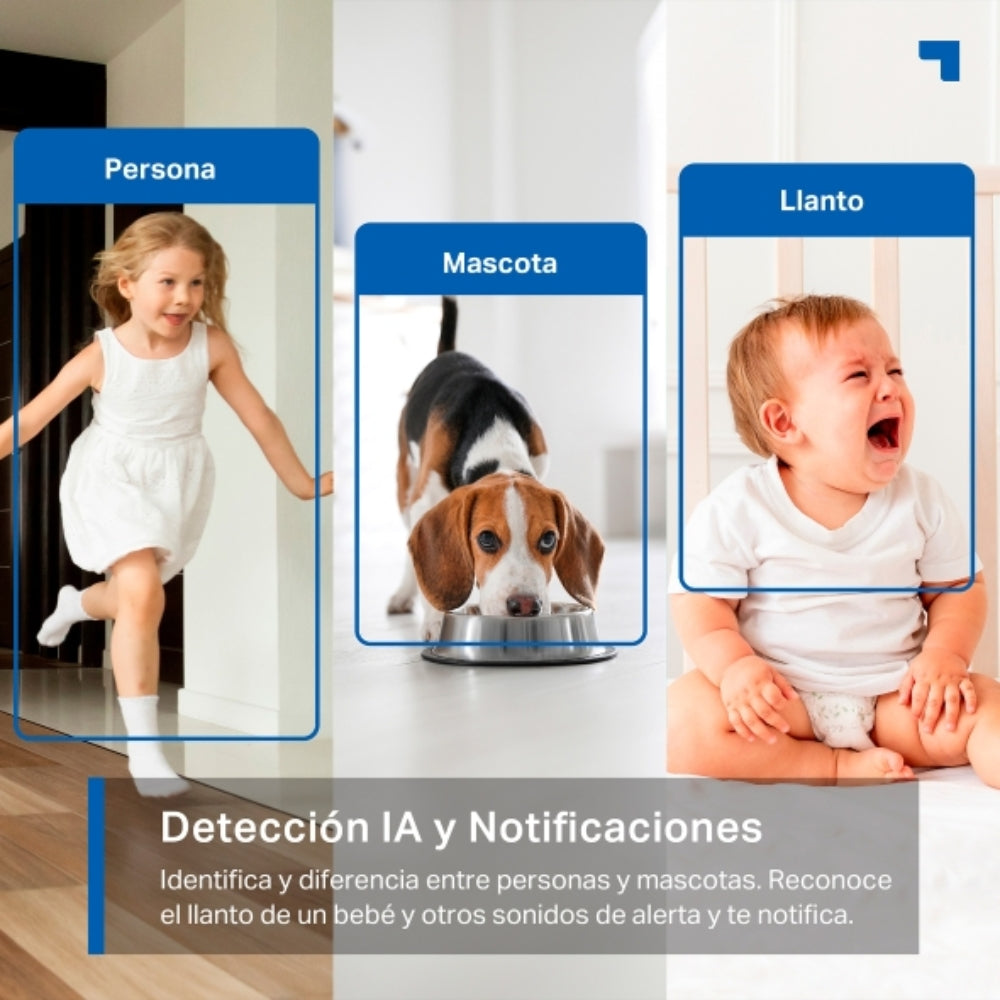 Cámara Wi-Fi Tp-Link Tapo C220 de 360° con Vista 2K 4MP, Detección IA Avanzada